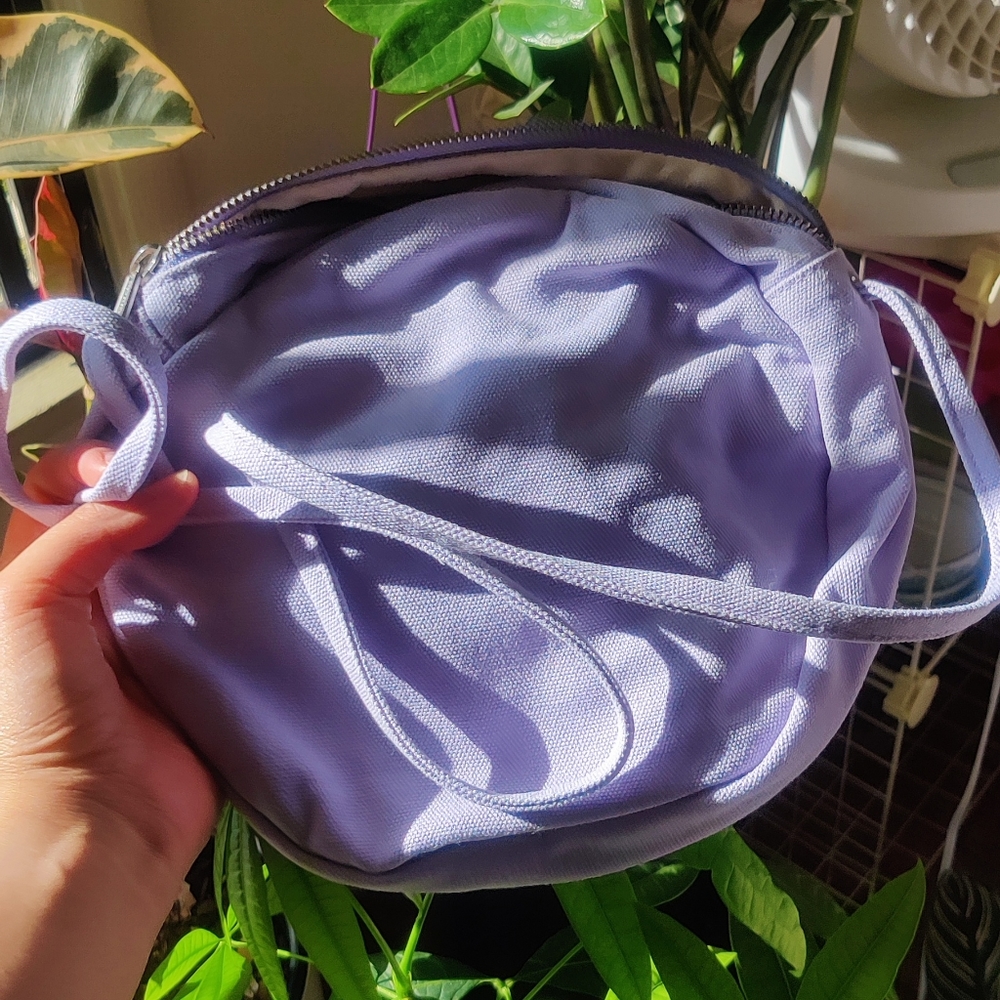 Baggu Canvas Circle Crossbody in Lilac/Lavender